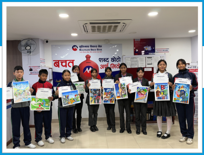 मुक्तिनाथ आर्ट प्रतियोगिता "युवा पुस्तासँग बैंकलाई जोड्ने सिर्जनात्मक पहल"